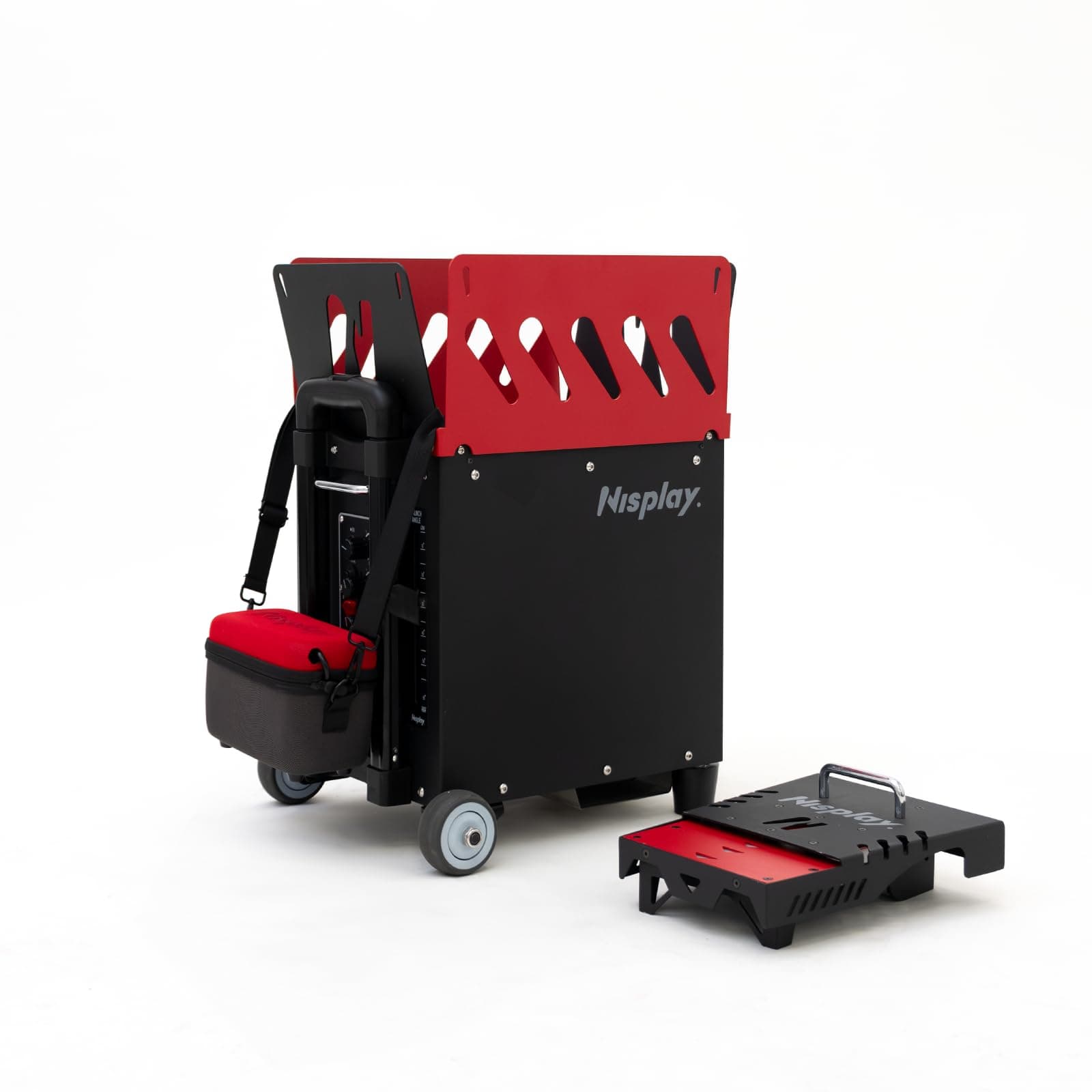 Portable Tennis Ball Machine (26lbs) - Dual Motor for TopSpin and Backspin, 80+ Balls, Max 68MPH, 4+ Hours Play with External Lithium Battery