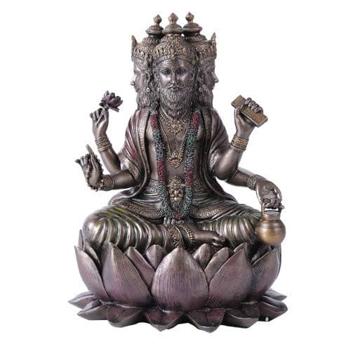 Pacific Giftware Trading Hindu Brahma God 4-Faced Vedas Statue