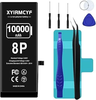 10000mAh Super Capacity Battery Compatible with iPhone 8 Plus, 0 Cycle Li-Polymer Replacement Battery for iPhone 8 Plus, with Professional Repair Tool Kit