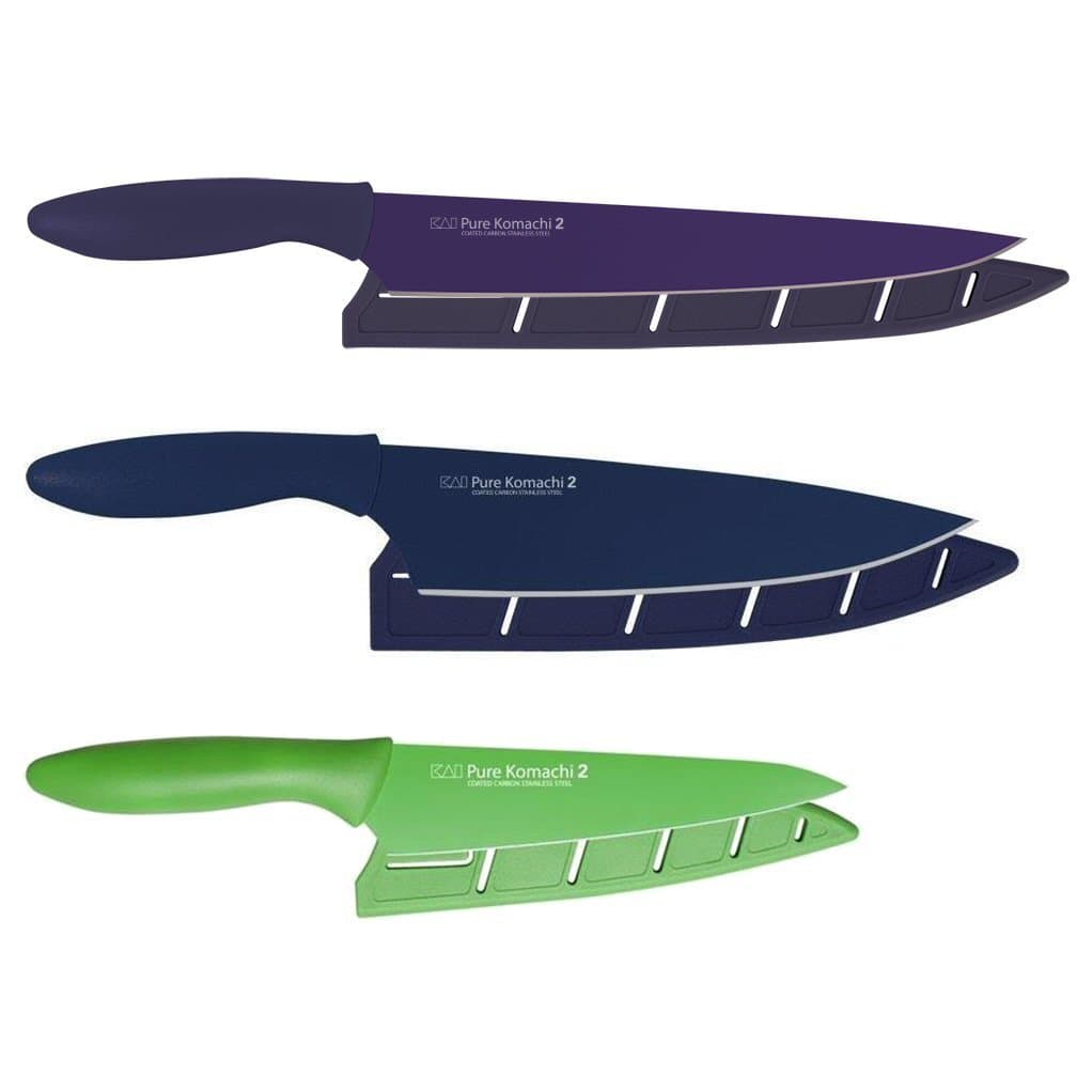 Pure Komachi 2 Kai 3pc Essential Knife Set - 9" Carving, 8" Cook's & 6" Utility