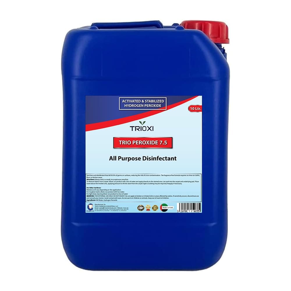 Trioxi Trio Peroxide 7.5 Activated & Stabilized Hydrogen Peroxide All Purpose Disinfectant 10L