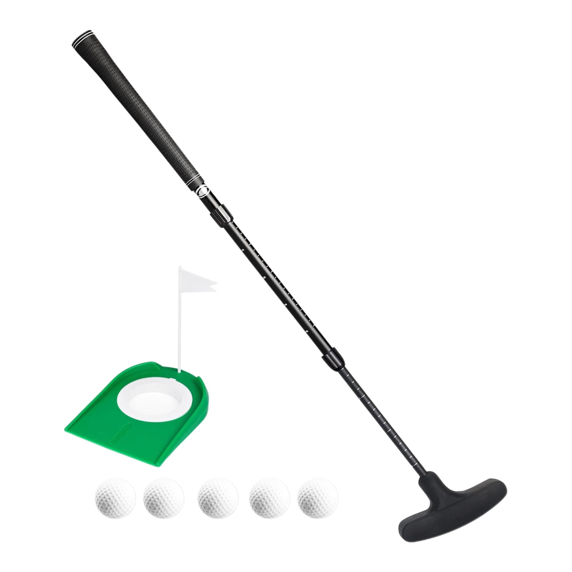 Mini Golf Putter - Golf Putters for Men Right Handed Golfers or Left Handed Golf Putter for Kids and Womens Mini Golf Clubs Set - Two-Way Adjustable Length putters with 5 Golf Practice Ball