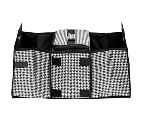 Houndstooth Folding Trunk Organizer and Cooler Set