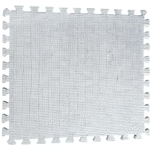 15pcs 11.8" Modular Interlocking Thick Carpet Shaggy Soft EVA Foam Mats Fluffy Area Rugs Bedroom Protective Floor Tiles Exercise Children Room Play Ground Mats (Grey)