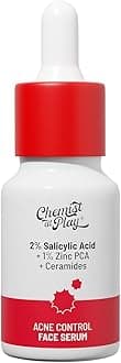 Chemist At Play 2% Salicylic Acid Face Serum for Acne | Serum for Acne and Dark Spots | Improves Skin Texture | Controls Excess Oil | Lightweight, Non-Comedogenic | For Men & Women | 10 ml