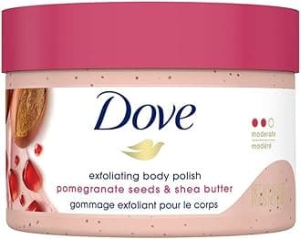 Body Polish Exfoliating Scrub, Moisturizing Shea Butter and Pomegranate Seeds | Nourishes & Conditions Soft Skin | Sulphate Free, 298gm.