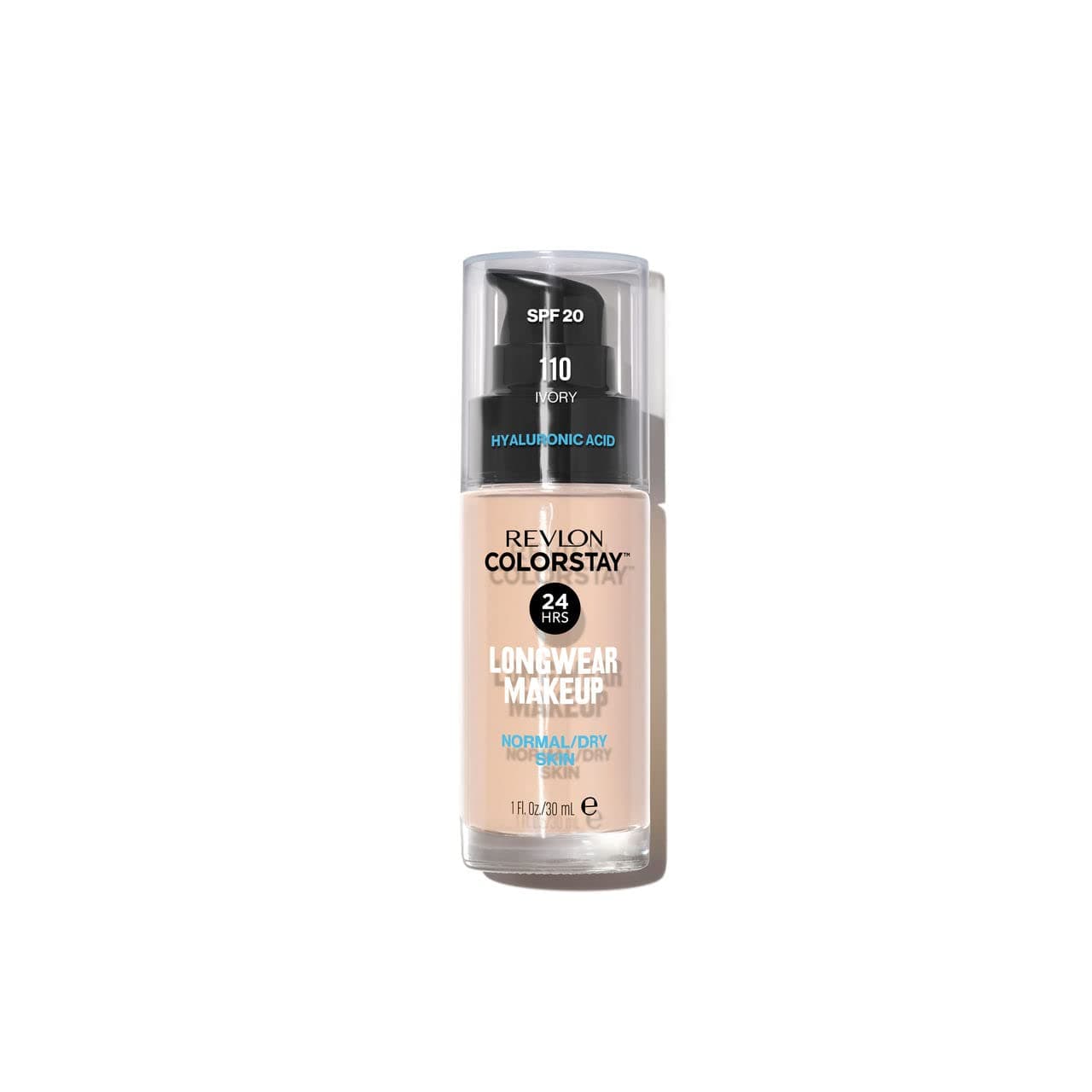 Color Stay Liquid Foundation Makeup for Normal/Dry Skin SPF 20, Longwear with Medium-Full Coverage and Natural Finish, Oil Free, 110, 30 ml (Pack of 1)