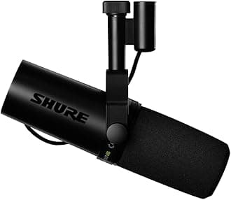 SHURE Sure Dynamic Microphone with SM7dB Preamplifier: Cardioid Unidirectional XLR Wired Streaming Distribution YouTube Voice Music Performance Recording Recording Live Gaming, Podcast, Vocal, DTM