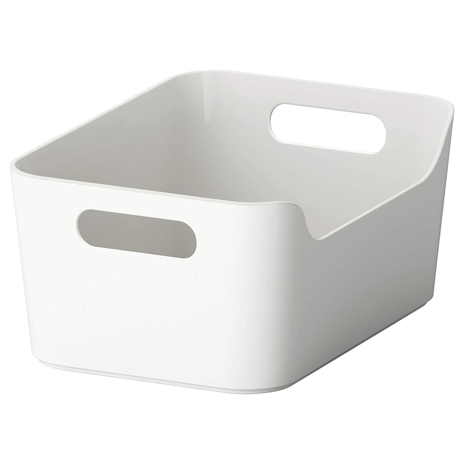 301.550.19 VARIERA Convenient Kitchen Open Storage Box, High Gloss White, Easy to Carry and Take Out of Your Kitchen Drawers or Shelves Since it Has Two Grip-friendly Handles