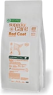 Nature's Protection Dry Dog Food for Small, Medium & Large Breed - High Protein, Grain Free Tear Stain Diet - Dog Kibble for Puppy & Adult Dogs with Red Fur (Superior Care - Lamb, 22 lb)