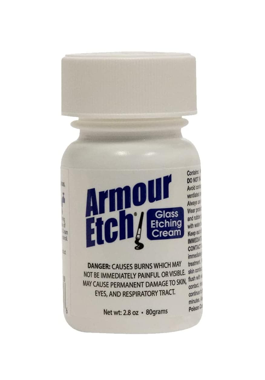 Armour Etching Cream For Glass and Mirrors Is Safe and Easy To Use. (Lot of 2)
