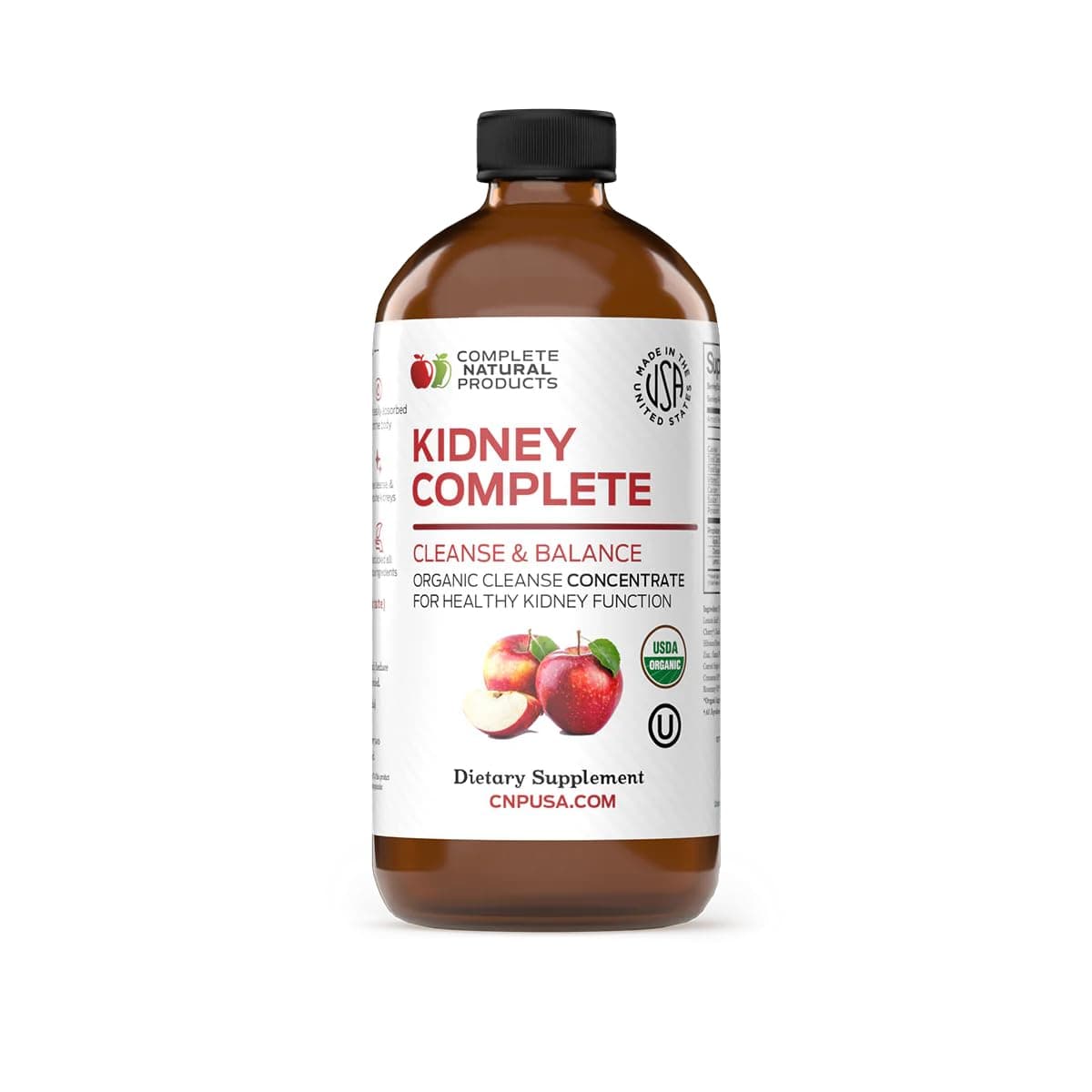 - Complete Natural Kidney Complete - Liquid Dietary Supplement for Kidney Support, Cleanse, and Detox with Apple Cider Vinegar, Lemon, Organic Chanca Piedra, Beet, Citric Acid, Vitamin C, & More - 12oz