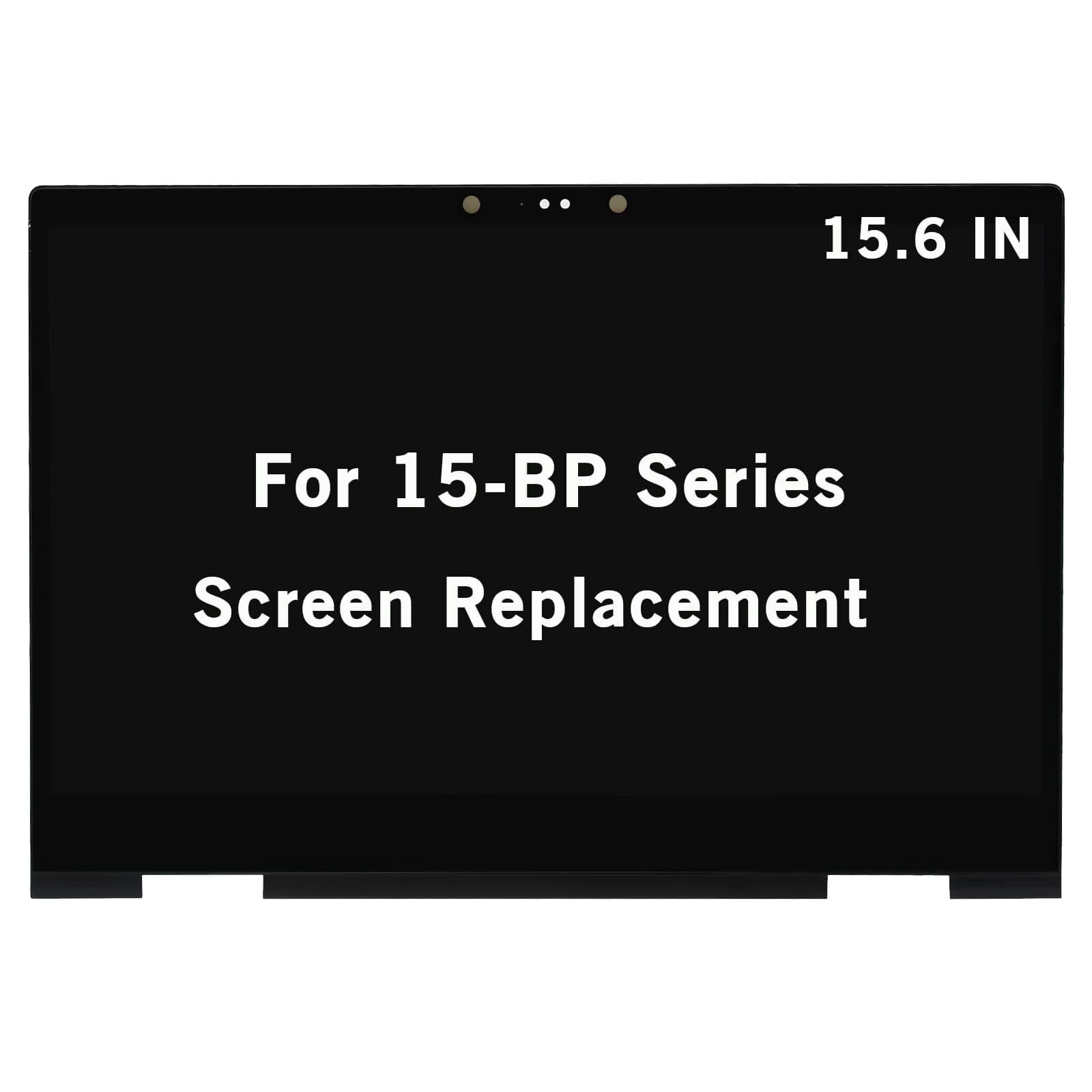 15.6" Replacement for HP Envy x360 15-bp143cl 15-bp051nr 15-bp152nr 15-bp175nr 15m-bp011dx 15m-bp012dx 15m-bp111dx 15m-bp112dx 925736-001 1080P Touch Screen Digitizer Assembly Bezel with Board