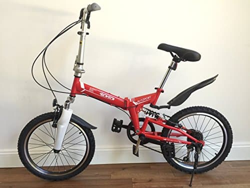 20" Folding Bike Light Weight with multi colors (Red) with a free carrier bag
