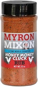 Myron Mixon BBQ Rub | Honey Money Cluck | Champion Pitmaster Recipe | Gluten-Free BBQ Seasoning, MSG-Free, USA Made | 12 Oz