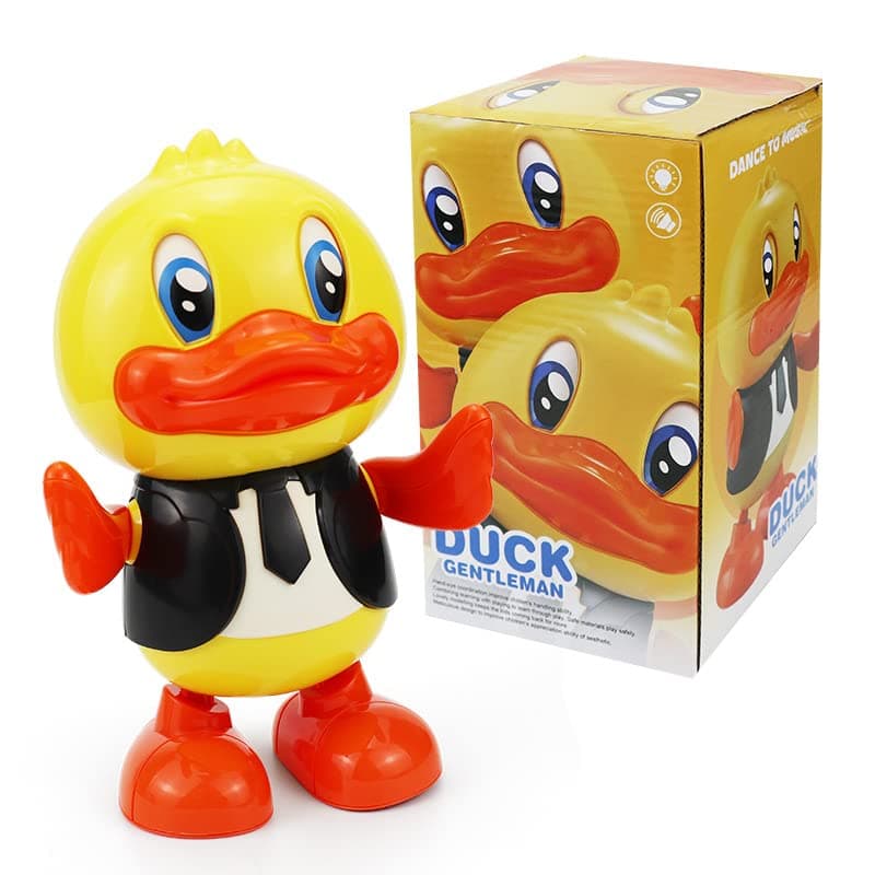 Cute Dancing Duck,Dynamic Eyes,Music,Lights,Walking and Dancing Around Children,Electric Toys for The Kid 3 Years and up