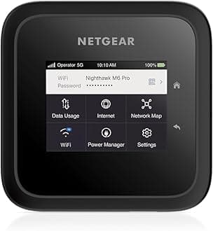 NETGEAR M6 Pro 5G WiFi 6E Mobile Hotspot Router, Unlocked, Up to 4Gbps, Black