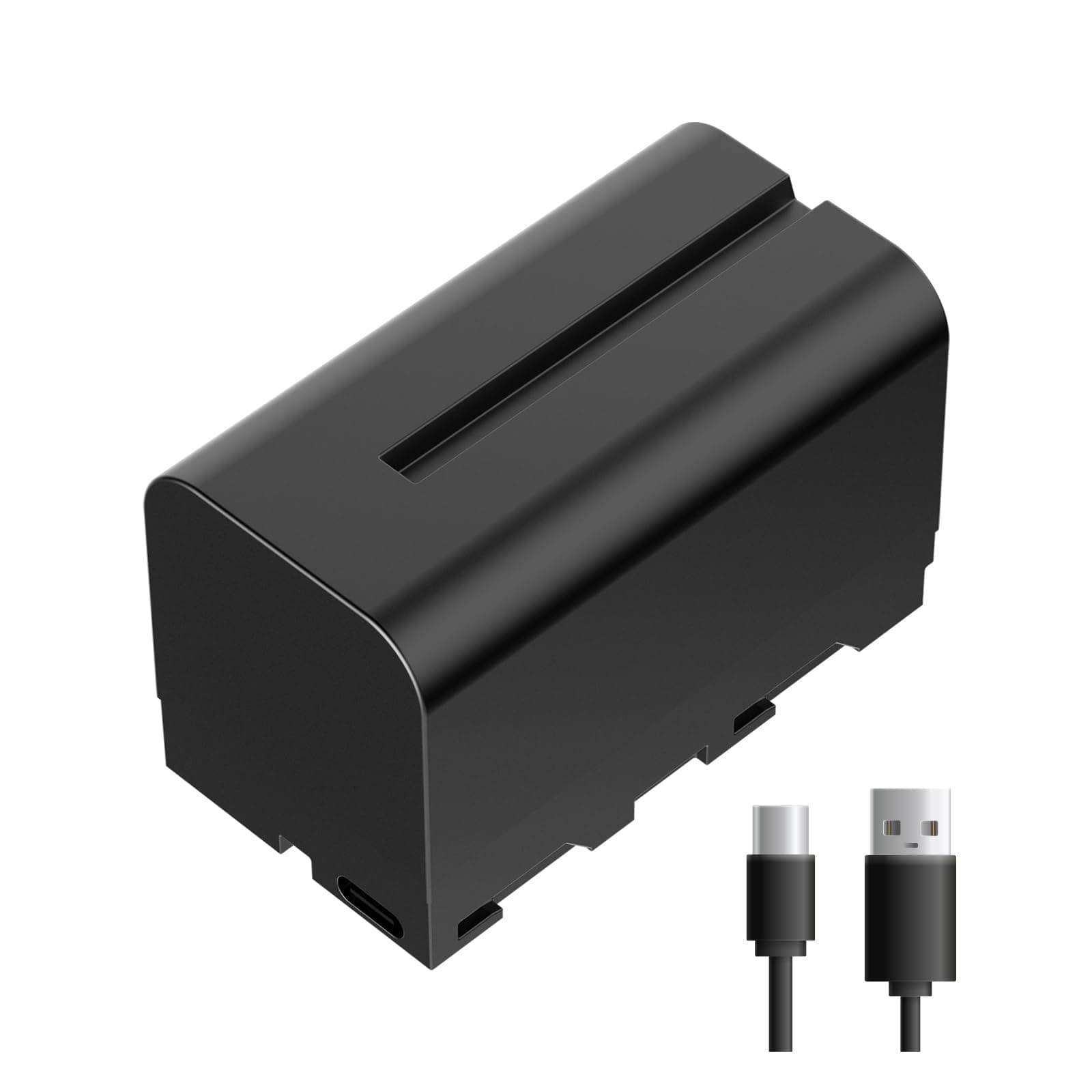 FEELWORLD 1 Pack NP-F750 4400mAh Battery Replacement of NP-F970 F960 F950 F770 F750 F570 F550, USB-C Fast Charging Rechargeable for LED Light, Camera Monitor, Wireless Transmission