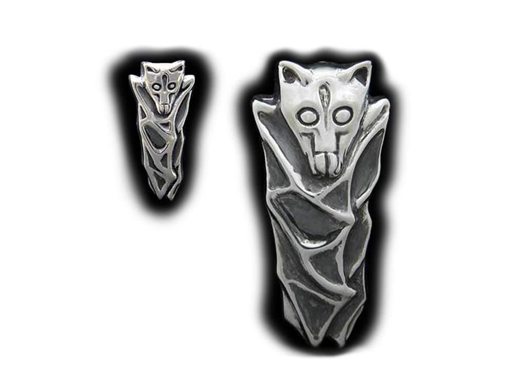 Bat Lapel Pin or Bat Brooch in Sterling Silver Hand Carved & Cast by Paxton