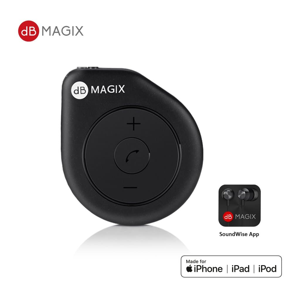 dB MAGIX AC1 MFi Certified Hi-Fi Lightning Headphone Mini Amp (Exceptional Sound from APE/FLAC/WAV Playback for Music Lovers) Lightning to 3.5mm with Charge Port for iPhone X iPhone 8 iPhone 7 (Black)