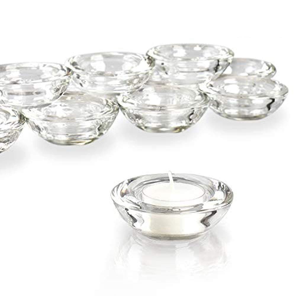 Elivia Clear Chunky Tealight Candle Holders-CH01