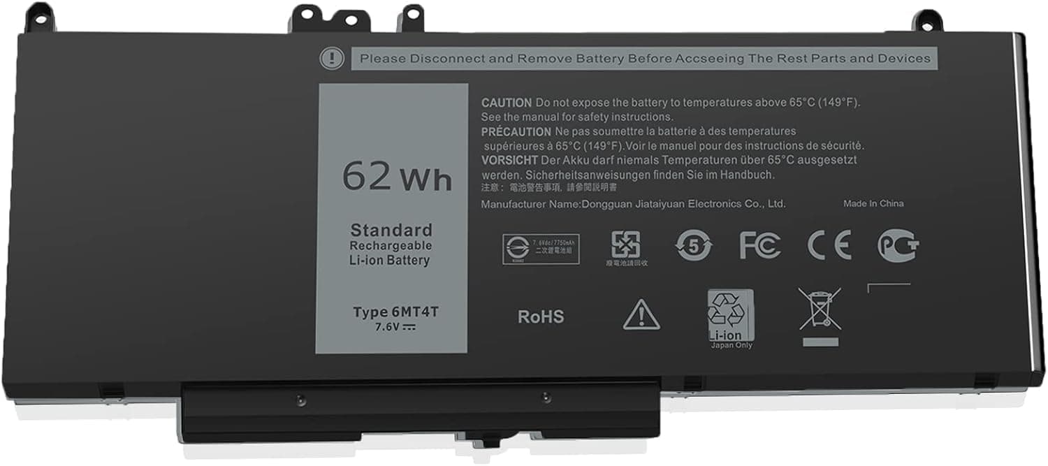 6MT4T Laptop Battery Compatible for Dell Latitude E5470 E5570 Precision 3510 0HK6DV 7V69Y 07V69Y 79VRK 079VRK TXF9M 0TXF9M 0C1P4 451-BBUN 451-BBTW Laptop Battery