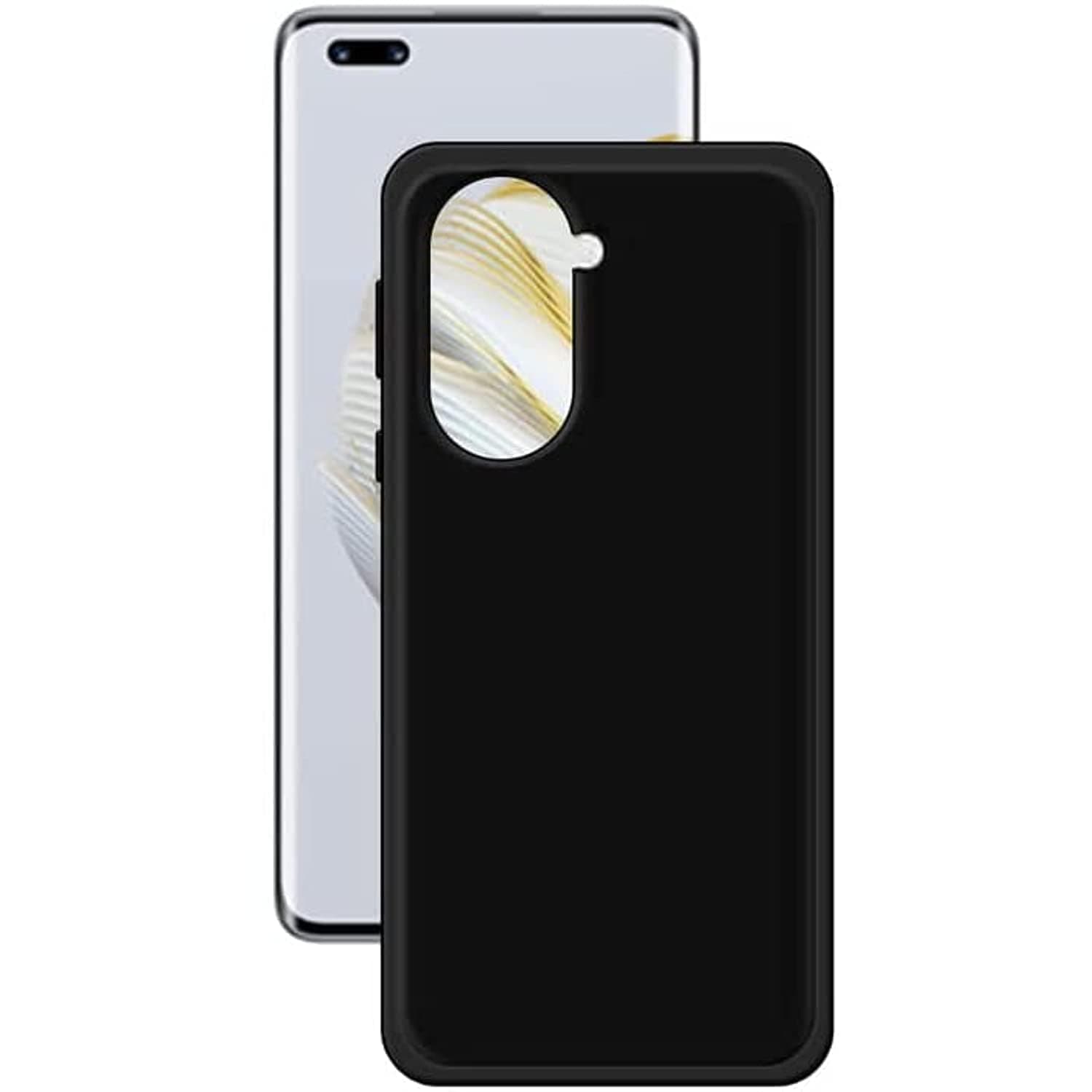 EMODIL Huawei nova 10 Pro Case Cover Black Slim Fit for Soft TPU Back Cover Flexible Silicone Cover Matte Huawei nova 10 Pro ® (Black)