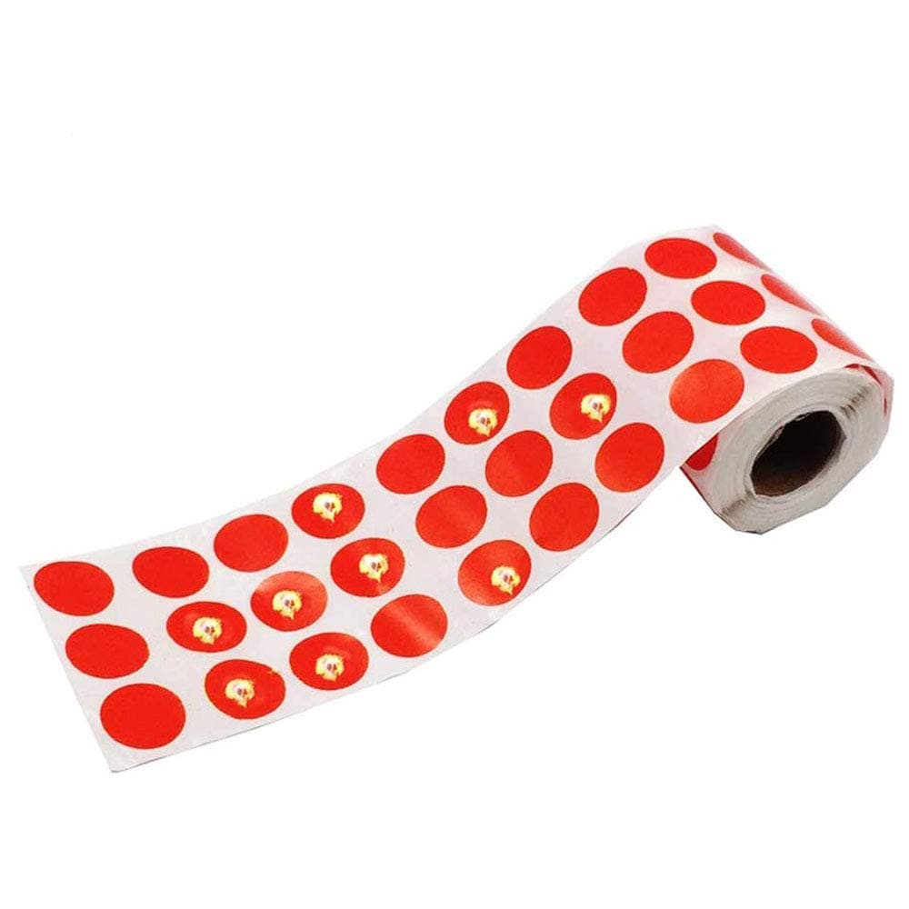 900pcs Adhesive Shooting Splatter Target Stickers 2cm Round Reactive Shooting Target Pasters, Splatter Cover-up Patches Roll