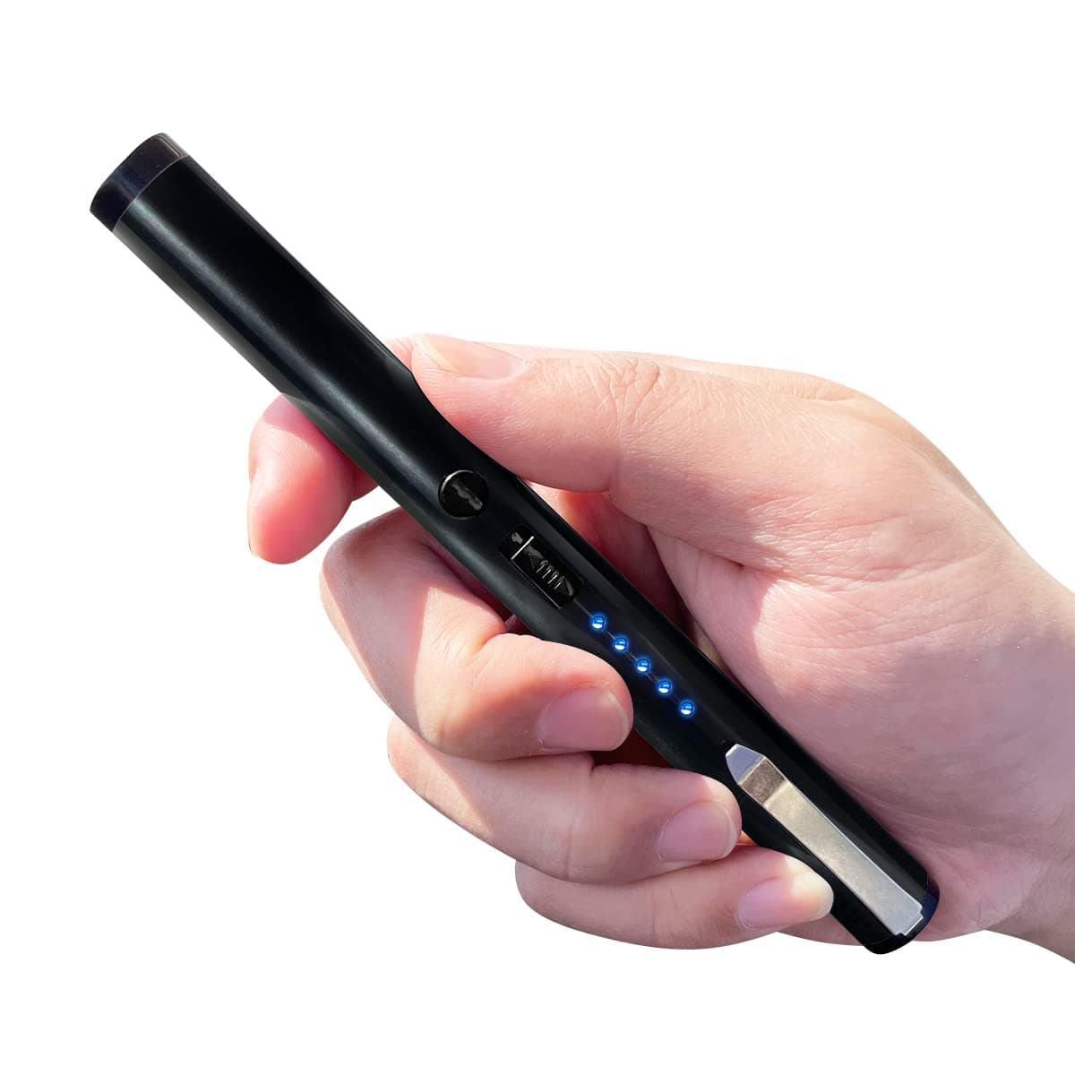 Stun Gun Self Defense Pain Pen with Flashlight Security Pen USB Rechargeable Battery Indicator
