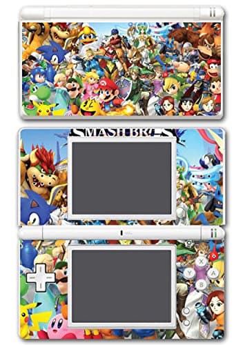Super Smash Bros Ultimate Melee Brawl Mario Yoshi Mega Man Zelda Sonic Metroid Video Game Vinyl Decal Skin Sticker Cover for Nintendo DS Lite System