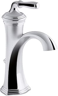 K-193-4-CP Devonshire® Single-Handle Bathroom Sink Faucet, 1-Hole Installation, Bathroom Faucets with Metal Drain, 1.2 GPM, Polished Chrome