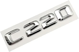3D ABS Chrome Letters Car Rear Trunk Emblem Badge Sticker C43 C180 C200 C220 C300 C350 Logo Fit For Mercedes W205 W204 Accessories Car Stickers (Color : C220)