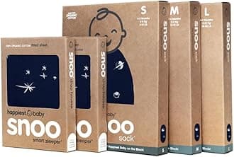 The Big Bundle 100% Organic Cotton - Includes 3 SNOO Sacks and 2 SNOO Bassinet Fitted Sheets (Midnight)