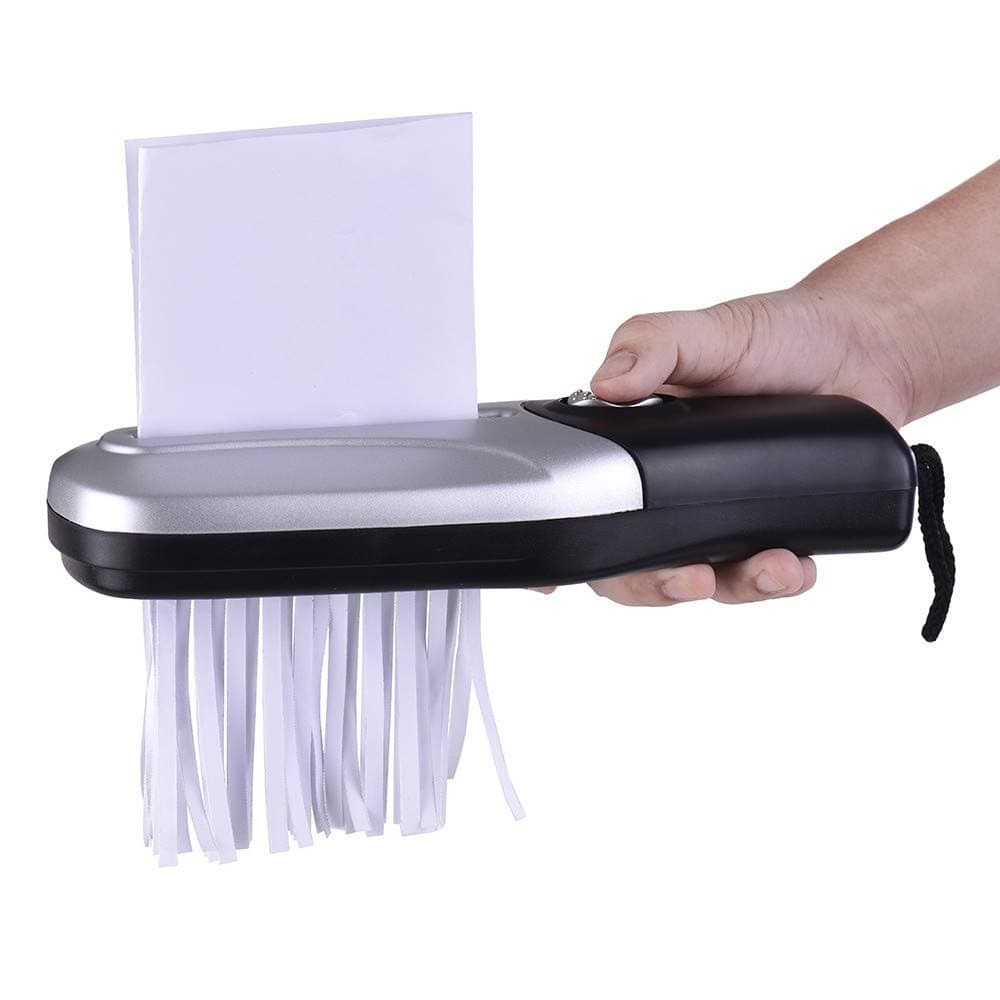 NBLYW Mini Handheld Paper Shredder,A6 Folded A4 Strip Cut, USB Powered Cutting Machine, Simple Moving Mini Electric Shredder for Home Office