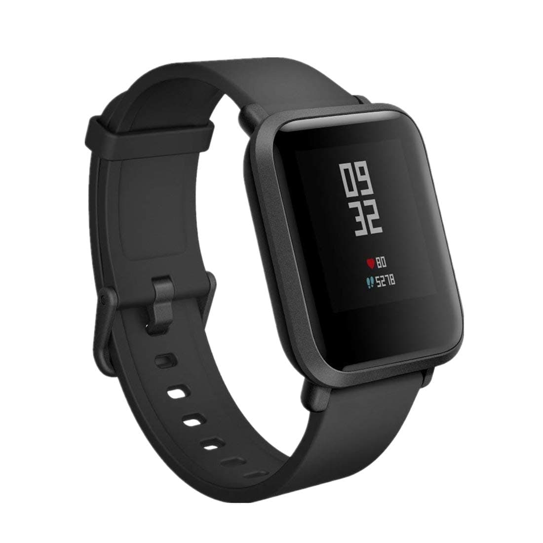 Replacement Bands Compatible with Amazfit Bip,Soft Silicone Sport Bands with Quick Release Pin for Amazfit Bip Lite Huami Smartwatch(Black, Black Buckle)