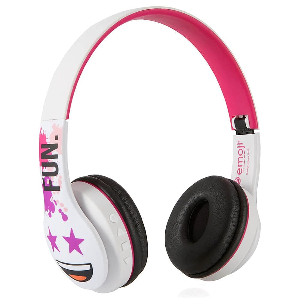 Emoji Bluetooth Wireless Headphones; with Microphone, 100dB Volume Limited, Adjustable Headband, Foldable, for Mobile iPad Tablet