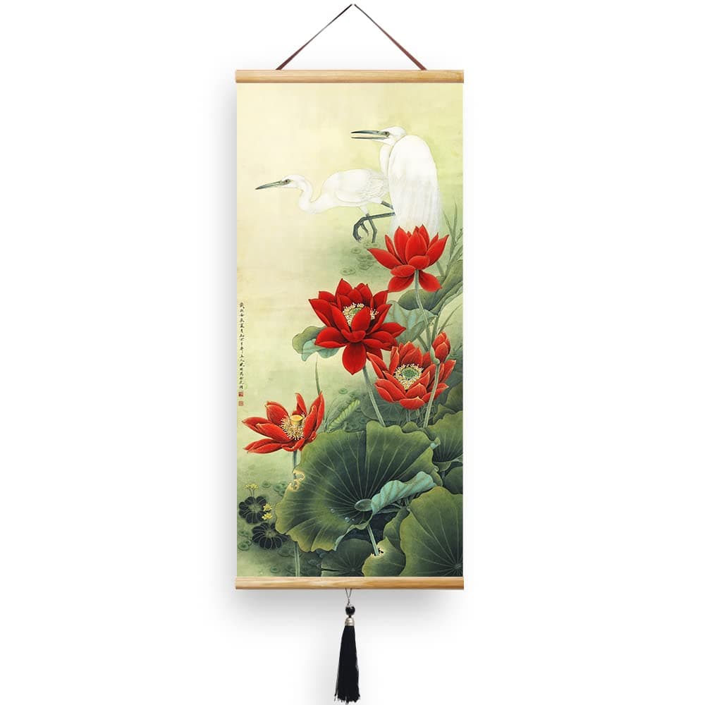 EAPEY Prints Asian Chinese Japanese Scroll Wall Art-Smooth and Harmonious Journey