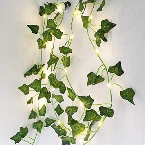 2M 30Led Artificial Plants Led String Light Creeper Green Leaf Ivy Vine for Home Wedding Decor Lamp DIY