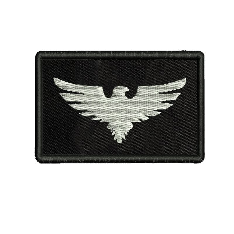 ISEE 360® Eagle Embroidery Sweable Applique Patches for Riders Jackets Bags Clothes Any Dress Etc L x H 2 x 3 inch (White)