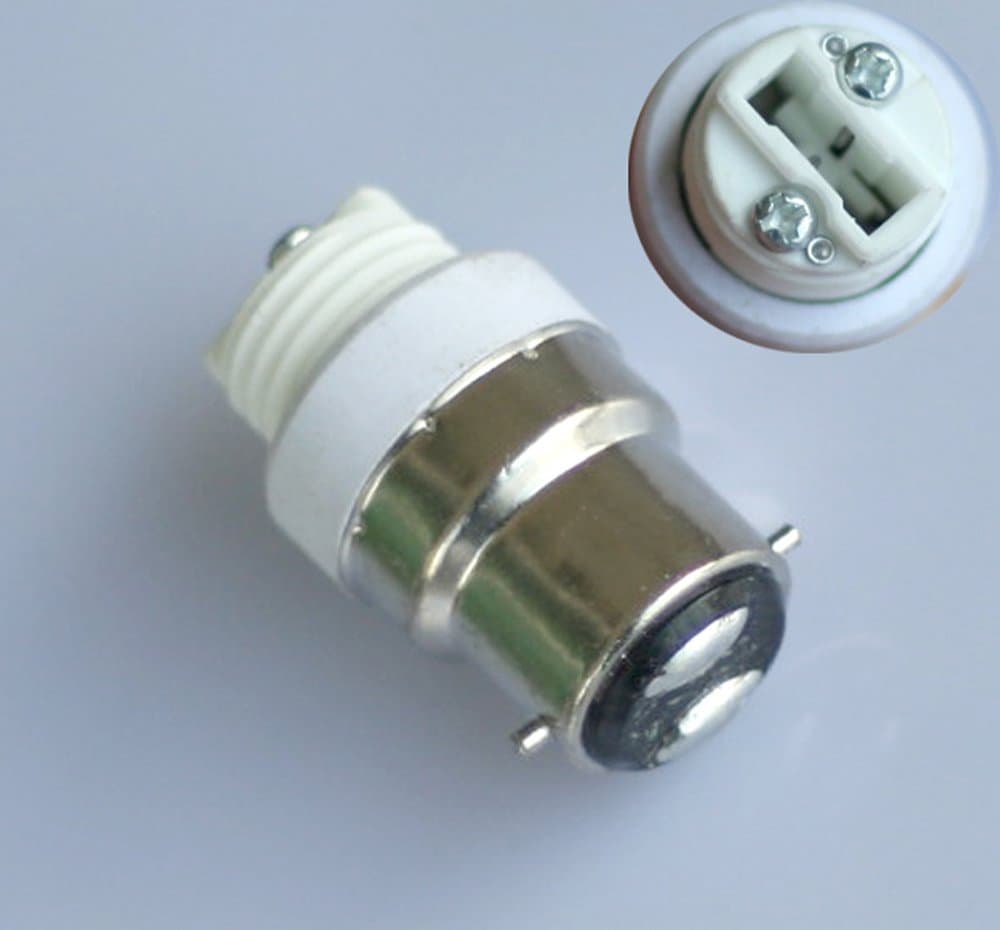 2 x Bayonet B22 to G9 Halogen or LED Light Bulb Adapter Lamp Socket