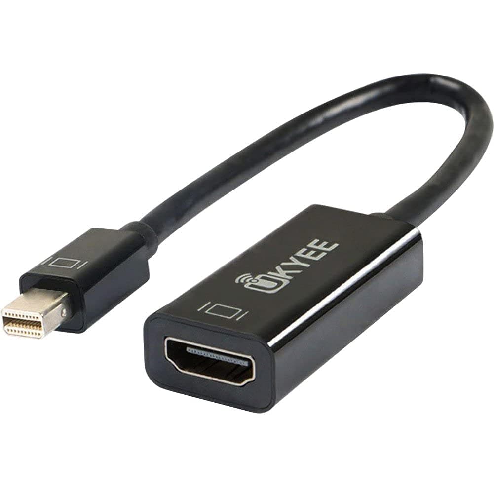 Mini DisplayPort to HDMI Adapter, Mini DP Thunderbolt to HDMI Cable Converter 1080P - Black