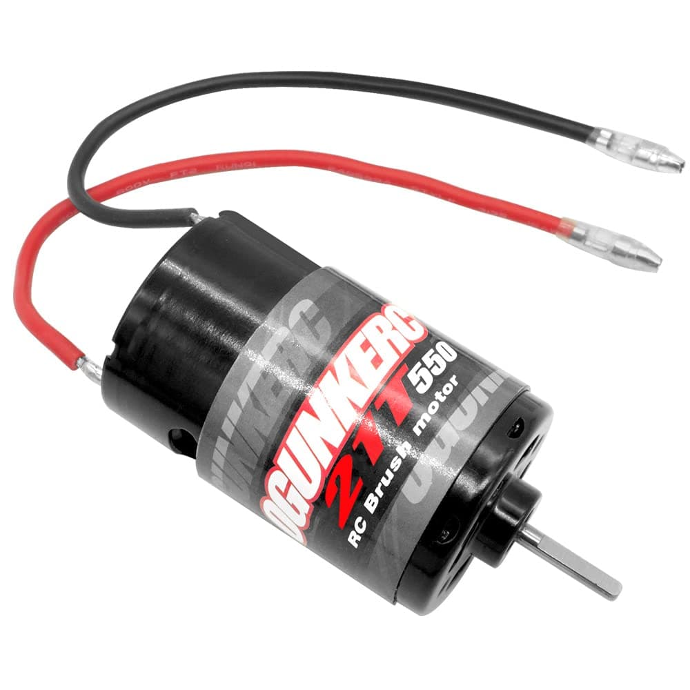 OGUNKE OGRC Motor 550 21T Brushed Motor for TRAXXAS TRX4 TRX6 (Part：3975R, 3975) Redcat Axial SCX10 SCX10II AXI03007 JL 90046 RC4WD D90 and 1/6 Jeep Willys 1941 MB Military Truck 1/10 RC Scale Car