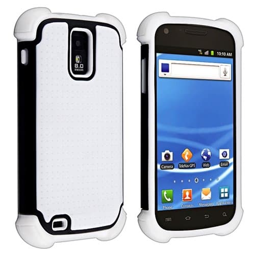 Hybrid Armor Case for Samsung Galaxy S II T-Mobile T989, White/ Black