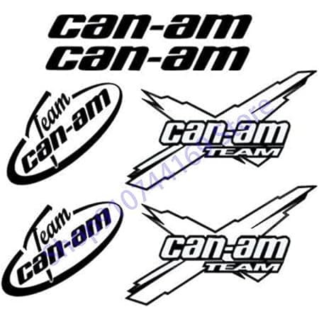 for BRP CAN-AM MAVERICK COMMANDER OUTLANDER TEAM X STICKER DECAL EMBLEM (BLACK)