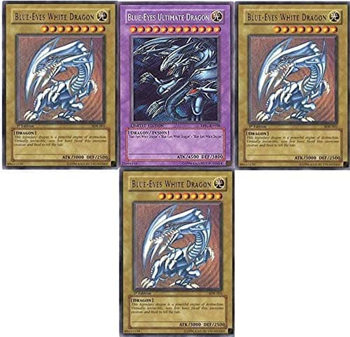 Yu-Gi-Oh!! Blue Eyes Ultimate Dragon!! 3 Blue Eyes White Dragon's! All Rare 20 Yugioh Card Lot!!