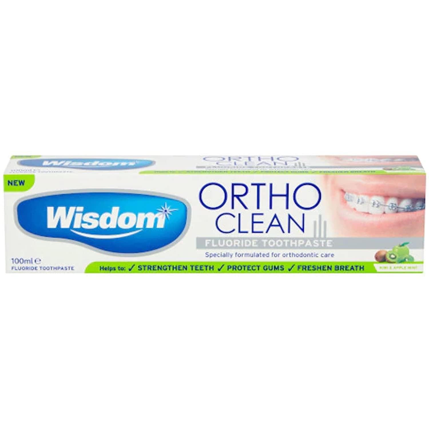 DHB Wisdom 100ml Ortho Clean Fluoride Toothpaste - Pack of 1