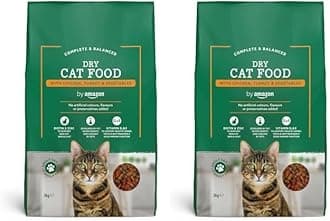 by Amazon - Complete Dry Cat Food with Chicken, Turkey and Vegetables, 2 pack of 3kg