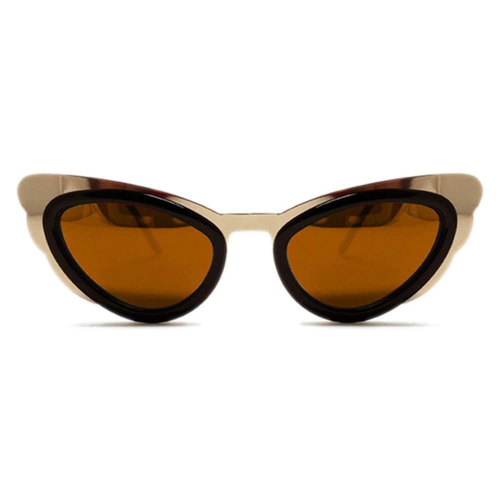 Spitfire Apex Sunglasses Cat Eye Frame Metallic Aviator Shades