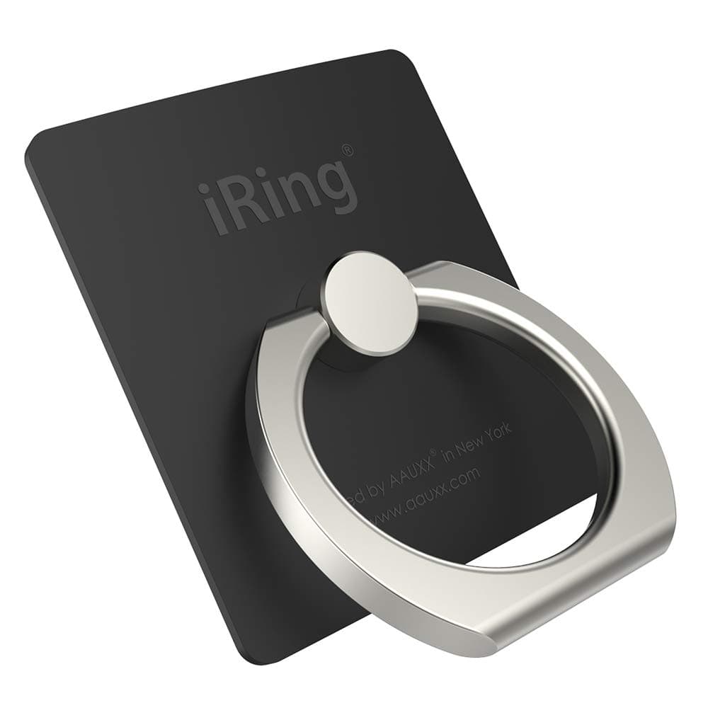 iRing Original, Made in Korea, Phone Ring Holder, Cell Phone Grip Stand, Compatible with iPhone, Galaxy, and Other Smartphones.(Matt Black)