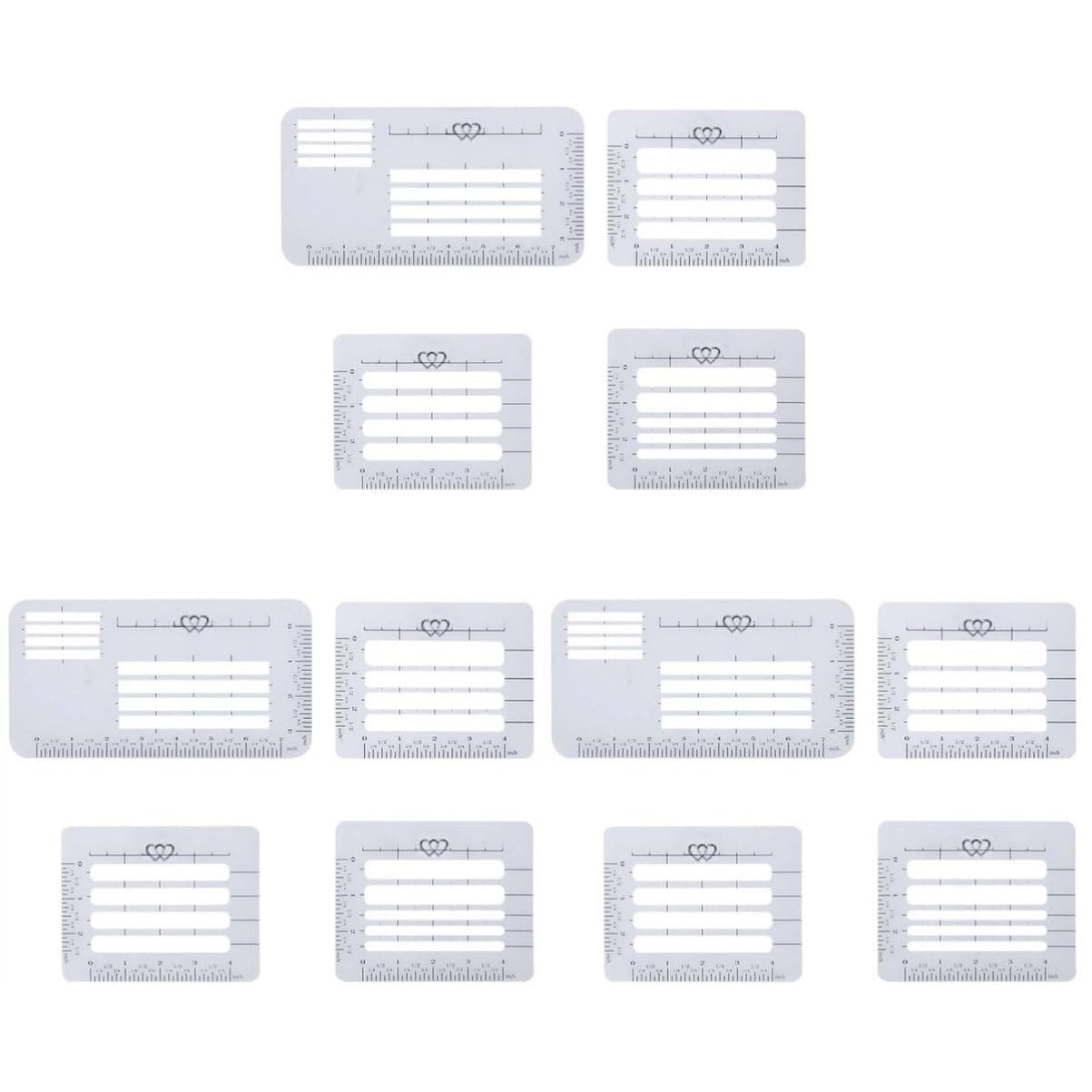 EXCEART12 Pcs 4 Envelope Guideline Template Lettermate Stencil Wedding Envelope Stencil Birthday Envelope Template Addressing Stencil Templates Wedding Envelopes Number Invitation Card